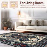 Sleek Retro Geometric Motif(Blue)