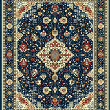 Luxurious Blue Tiled Medallion Design(Blue)