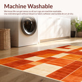 Modern Plush Non Slip Nursery in Orange(Orange)