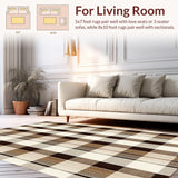 Fringed Neutral Entryway Durable Area(Beige)