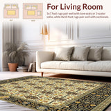 Elegant Abstract Floral Featuring Ornate Geometric(Beige)