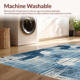 Abstract Octopus Bath Mat Navy Blue Art Non Slip Floor(Blue)