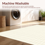 Minimalist Grid in Beige and Ivory with Crisp Checkered Geometry(Beige)