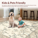 Classic Botanical in Smoke and Beige with Refined Floral Silhouettes(Beige)