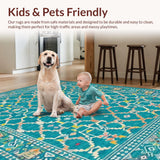 Elegant Teal Geometric Motif(Blue)