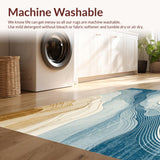 Modern Flowing Waters Area Tranquil River Abstract(Beige)
