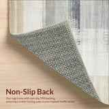 Distressed Area Boho Vintage Floor Cover(Gray)