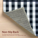 Modern Black White Checkered Plush(Black)