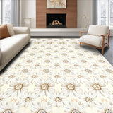Elegant Daisy Petal Cute Flower Shaped Non Slip Floor Mat(Beige)