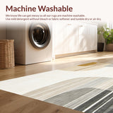Abstract Horizon Beige Area Modern Earth Tone(Beige)