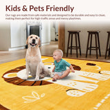 Adorable Round Wildlife Motif(Yellow)