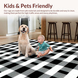 Stylish Modern Striped Plaid Arrangement(Black)