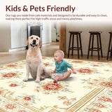 Sophisticated Area Beige and Cream Geometric Floral(Beige)