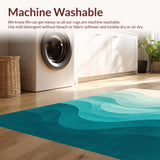 Modern Minimalist Tidal Wave Motif(Blue)
