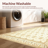 Refined Beige Area Featuring Intricate Floral and Geometric Motifs(Ivory)
