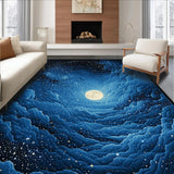 Dreamy Astral Patterned Floor Mat(Blue)