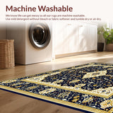 Oushak with Dark Navy and Gold Details(Black)