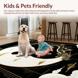 Artful Black and White Dragon Motif(Gold)
