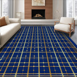 Sophisticated Geometric Lattice in Navy(Blue)