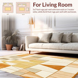 Modern Geometric Area Durable and Versatile Design(Beige)