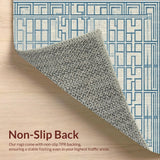Modern Geometric Trellis Chic Coastal Inspired Floor Covering(Beige)