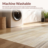 Antique Revival Beige & Sand Area Distressed Weave Artistic Design(Beige)