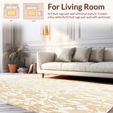 Modern Abstract Floral with Subtle Beige Hues and Forms(Beige)