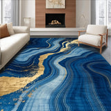 Trendy Marbleized Blue Tones(Blue)