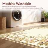 Luxurious Area with Intricate Floral Motifs for Timeless Style(Beige)