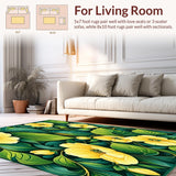 Floral Bath with Yellow and Green Flowers(Yellow)
