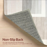 Modern Harmony Beige Area Abstract Design Non Slip Backing(Beige)