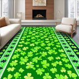 Modern Earthy Shamrock Aesthetic Mat(Green)