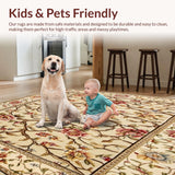 Grand Floral Tapestry Area for Refined Interior Design(Beige)