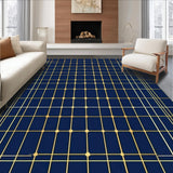 Sleek Modern Navy Blue Abstract Shapes(Blue)