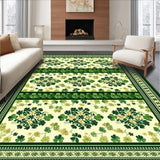 Minimalist Shamrock Patterned Welcome Mat(Green)