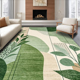 Geometric Abstract Animal Inspired Area with Nature Motifs(Green)