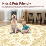 Elegant Beige Round Luxurious Modern Bath Mat for Floor Decor(Beige)