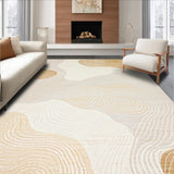 Modern Boho Area with Artistic Swirls and Neutral Palette(Beige)