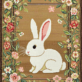 Whimsical Floral Bunny Aesthetic(Beige)