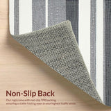 Modern Denim Striped Event Mat(Gray)