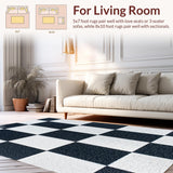 Modern Black and White Shag(Black)