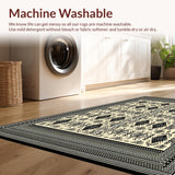 Modern Boho Area with Symmetrical Tribal Inspired Patterning(Beige)