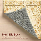 Timeless Area Faded Floral Scrollwork on a Warm Neutral Base(Beige)