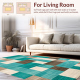 Contemporary Checked Earthy Tones(Green)