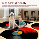 Music Theme Black Round Accent(Red)