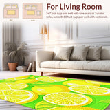 Bold Tropical Graphic Floor Accent(Yellow)