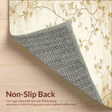 Natural Beige Boho Entryway Runner Non Slip Long Chic(Beige)