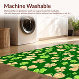 Whimsical Clover Patterned Welcome Mat(Green)