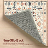 Boho Chic Geometric Area High Low Pile Style(Ivory)