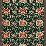 Deep Emerald Floral Elegance(Green)